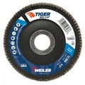 Weiler 4-1/2" Big Cat Abrasive Flap Disc, Flat (TY27), 40Z, 7/8" 50803